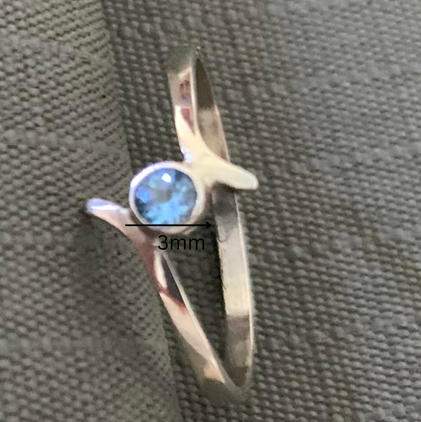 Sterling Silver 925 Synthetic Blue Stone set