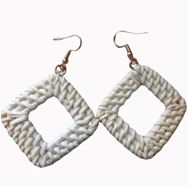 Cream Square Hand woven with cord