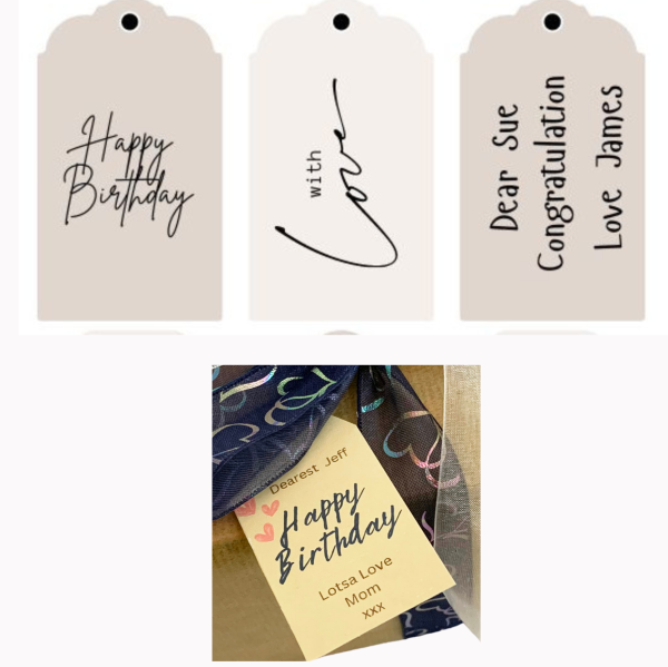 Gift Wrapping - GIFTTAG WITH PERSONAL MESSSAGE