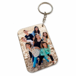 Personalised rectangular photo key ring
