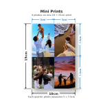 Six mini gloss photo print layout